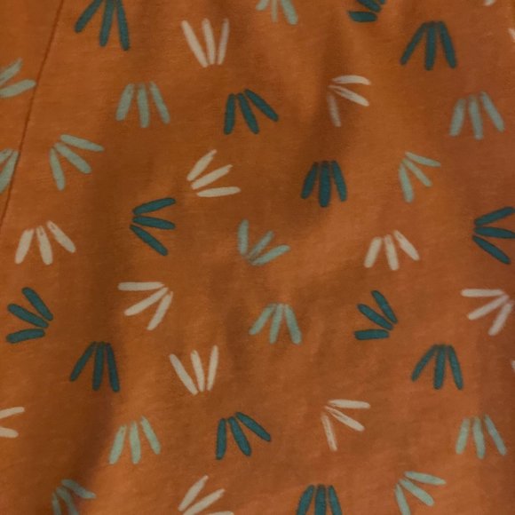 Tea Collection Light Orange Coral Geometric Print Cotton Sun Dress 9-12 Months - Picture 3 of 3